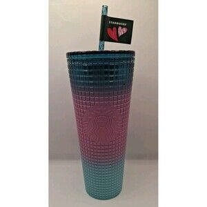 Starbucks 2024 Valentine's Day Tri-Color Gradient Tumbler 24oz Venti Cup